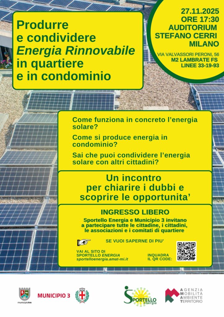 Produrre e condividere Energia in condominio e nei quartieri | Sportello Energia