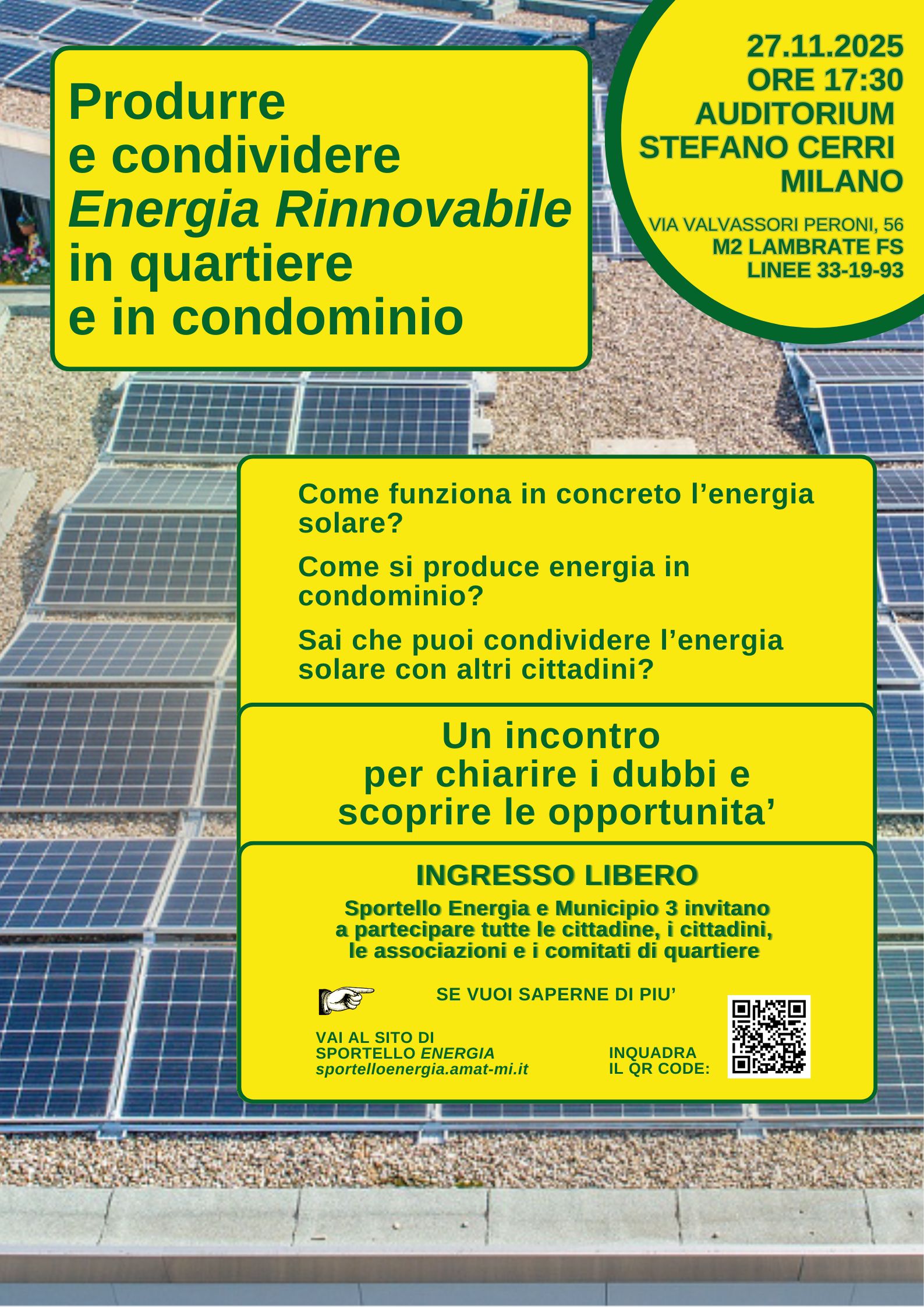 produrre e condividere energia Municipio 3