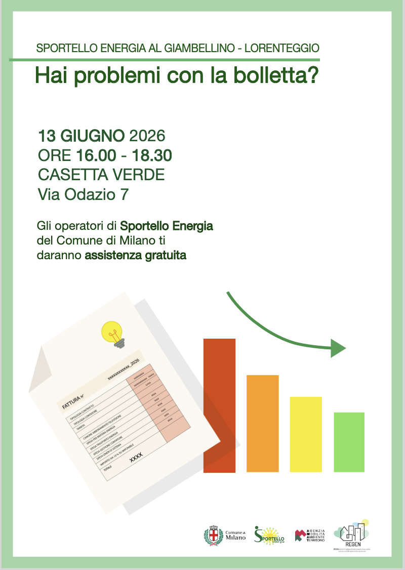 Sportello Energia al Giambellino - Lorenteggio | 13 giugno 2026