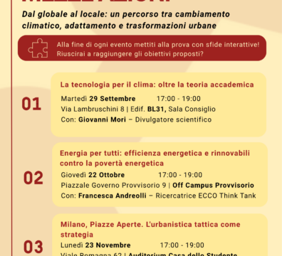 CerCaMi, tre eventi per la sostenibilità