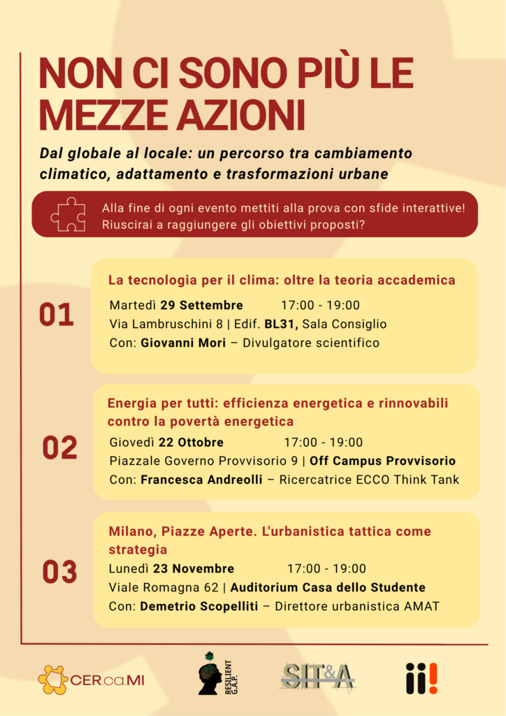 CerCaMi, tre eventi per la sostenibilità