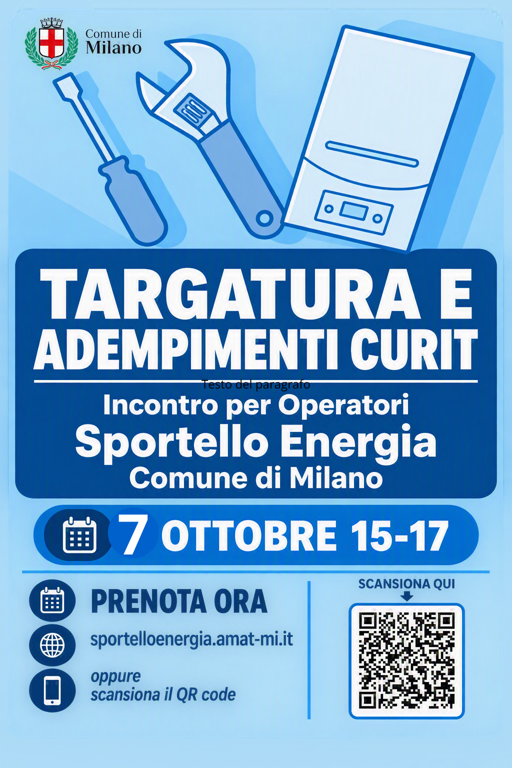 Locandina incontro Targatura Curit_07102026