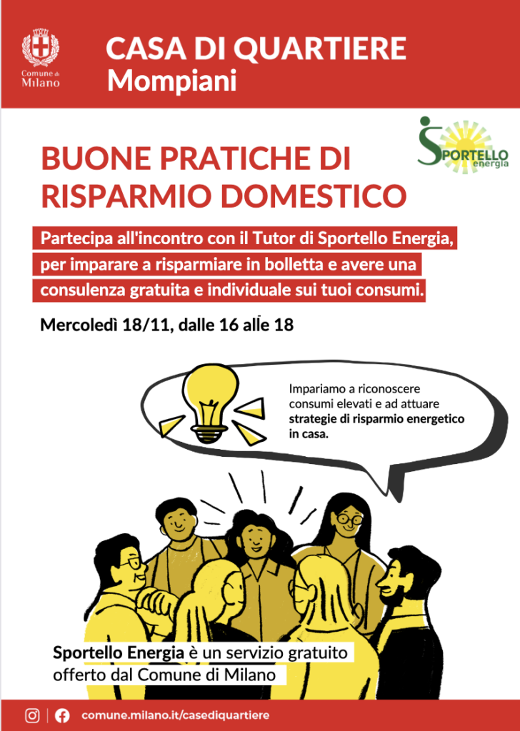 Sportello Energia Case di Quartiere 18 novembre 2026
